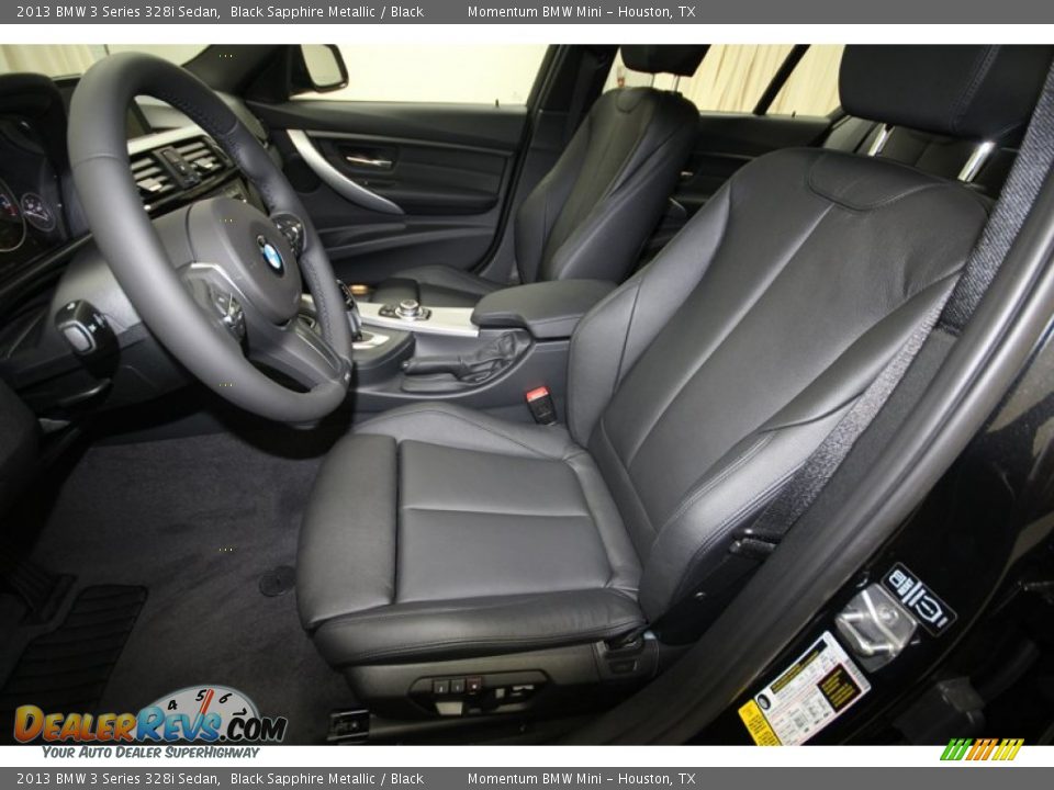 Black Interior - 2013 BMW 3 Series 328i Sedan Photo #3