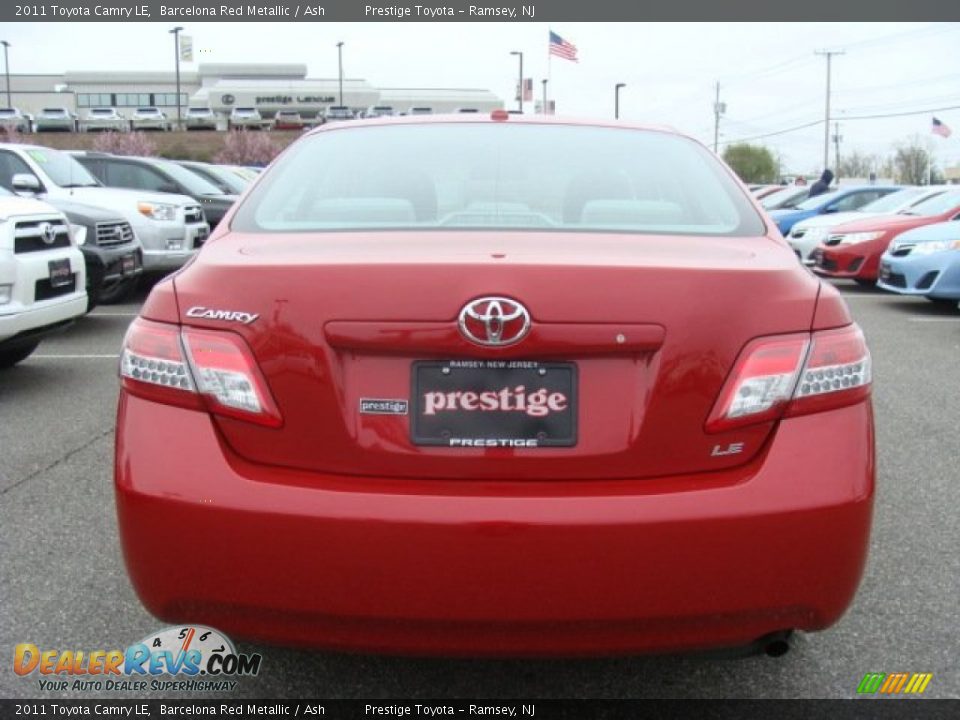 2011 Toyota Camry LE Barcelona Red Metallic / Ash Photo #5