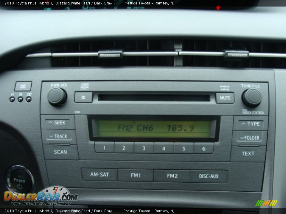 2010 Toyota Prius Hybrid II Blizzard White Pearl / Dark Gray Photo #11