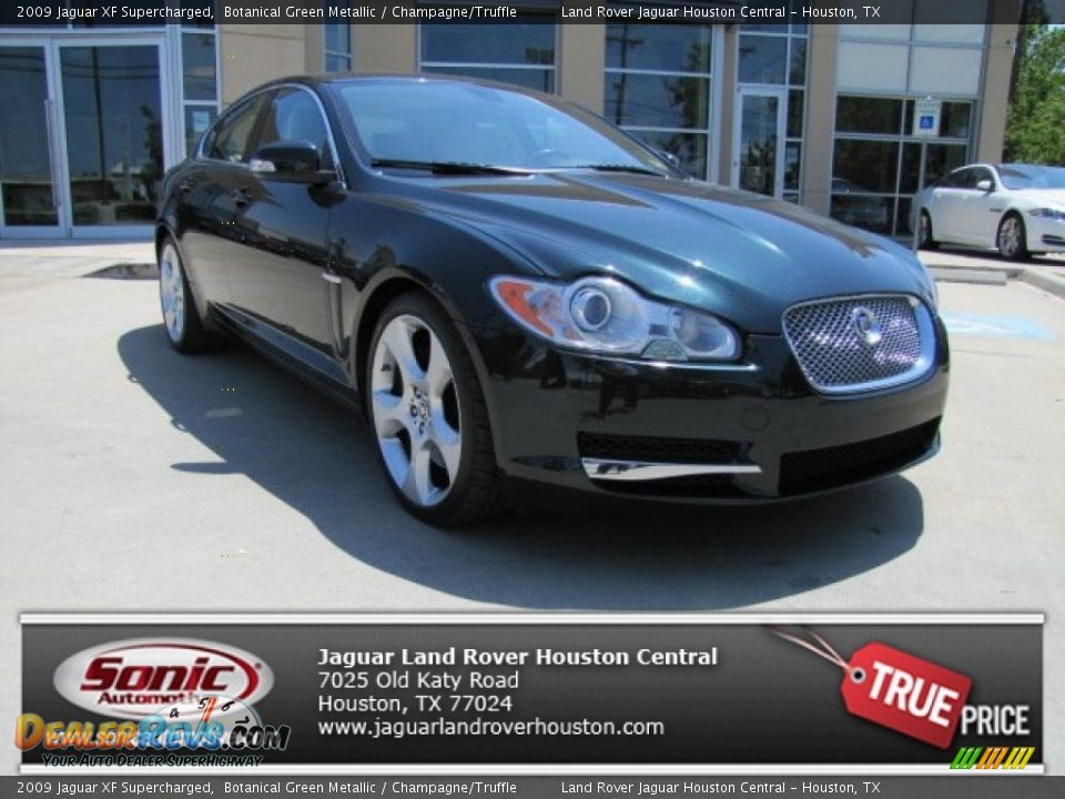 2009 Jaguar XF Supercharged Botanical Green Metallic / Champagne/Truffle Photo #1