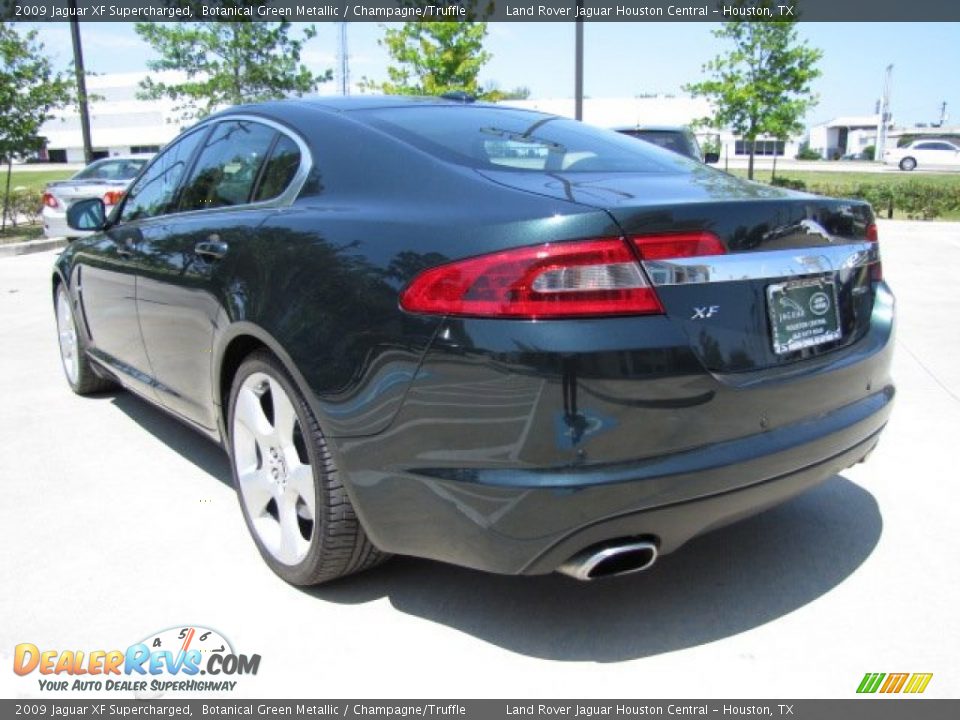 2009 Jaguar XF Supercharged Botanical Green Metallic / Champagne/Truffle Photo #8