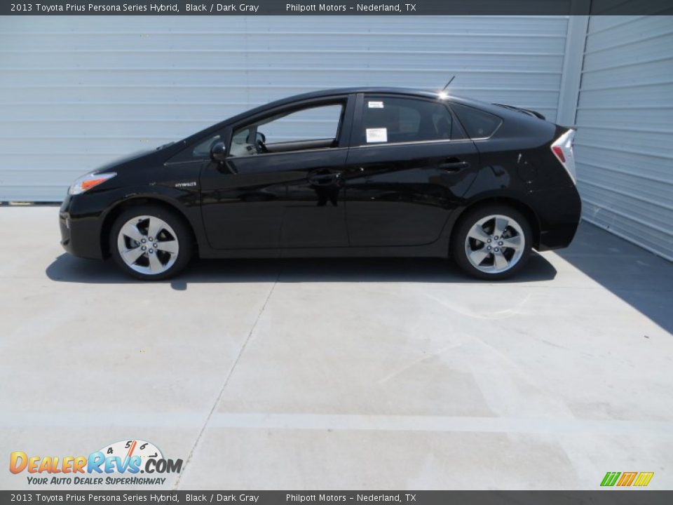 2013 Toyota Prius Persona Series Hybrid Black / Dark Gray Photo #8