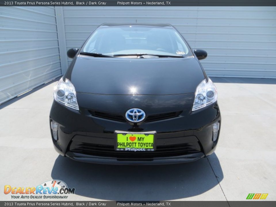 2013 Toyota Prius Persona Series Hybrid Black / Dark Gray Photo #10