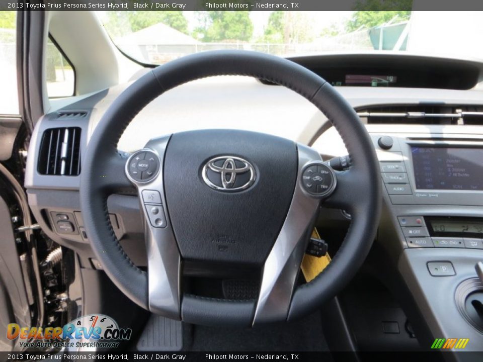 2013 Toyota Prius Persona Series Hybrid Black / Dark Gray Photo #30