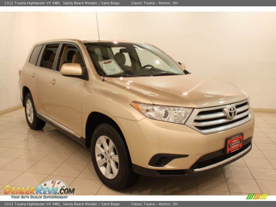 2012 Toyota Highlander V6 4WD Sandy Beach Metallic / Sand Beige Photo #1