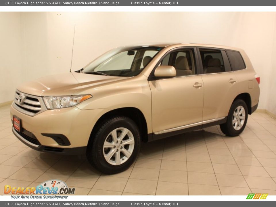 2012 Toyota Highlander V6 4WD Sandy Beach Metallic / Sand Beige Photo #3
