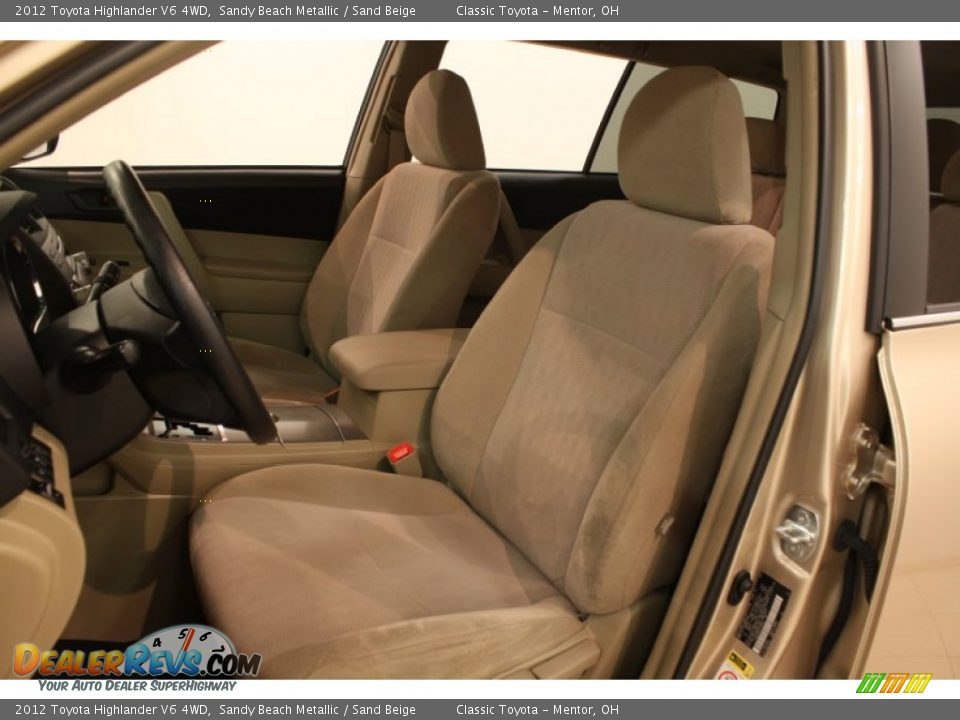 2012 Toyota Highlander V6 4WD Sandy Beach Metallic / Sand Beige Photo #5