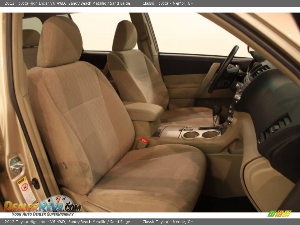 2012 Toyota Highlander V6 4WD Sandy Beach Metallic / Sand Beige Photo #11