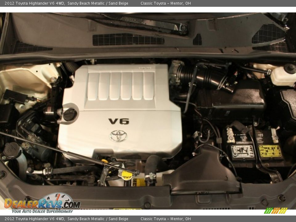 2012 Toyota Highlander V6 4WD Sandy Beach Metallic / Sand Beige Photo #17