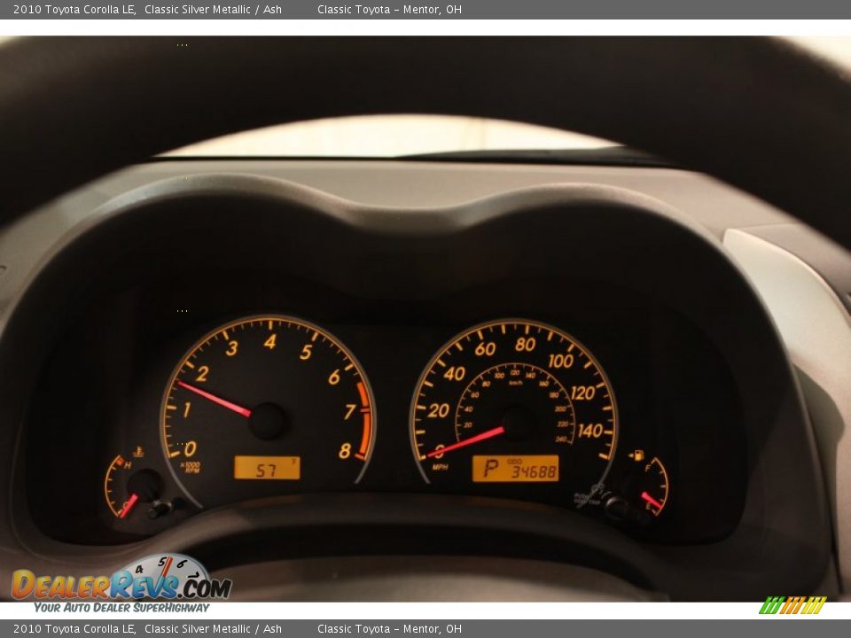 2010 Toyota Corolla LE Classic Silver Metallic / Ash Photo #7