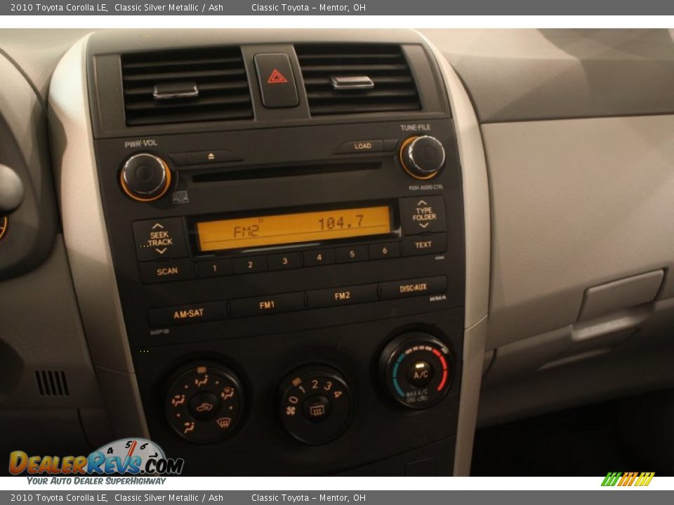 2010 Toyota Corolla LE Classic Silver Metallic / Ash Photo #8