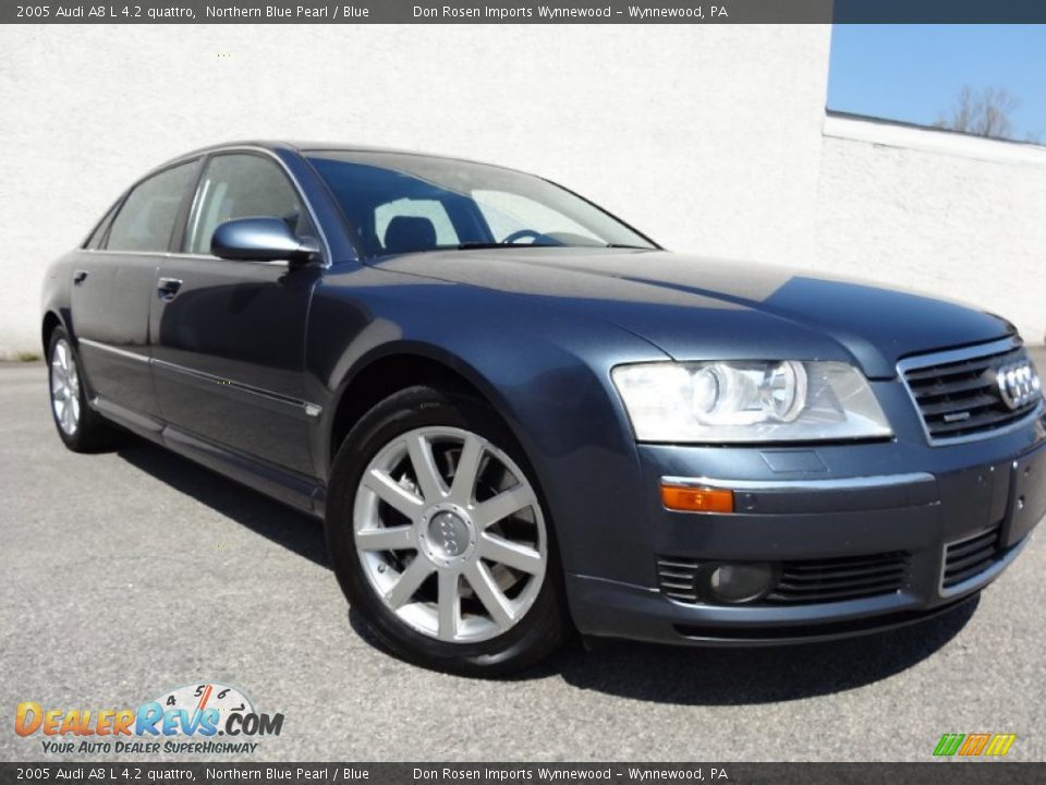 2005 Audi A8 L 4.2 quattro Northern Blue Pearl / Blue Photo #1