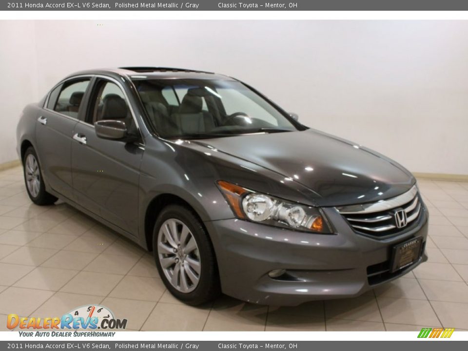2011 Honda Accord EX-L V6 Sedan Polished Metal Metallic / Gray Photo #1