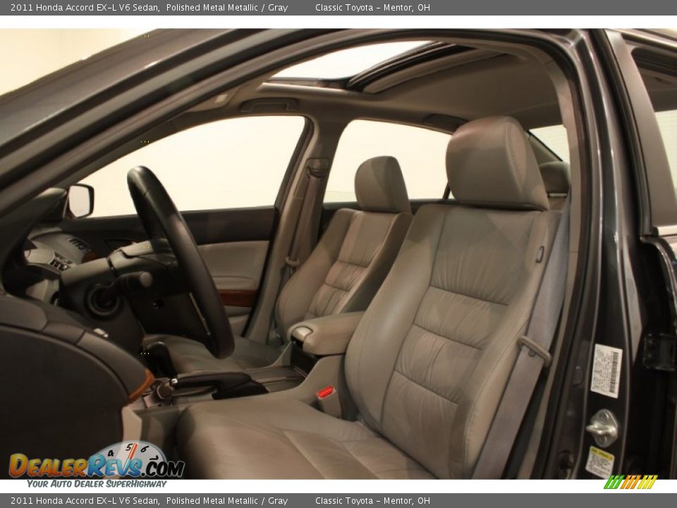 2011 Honda Accord EX-L V6 Sedan Polished Metal Metallic / Gray Photo #5