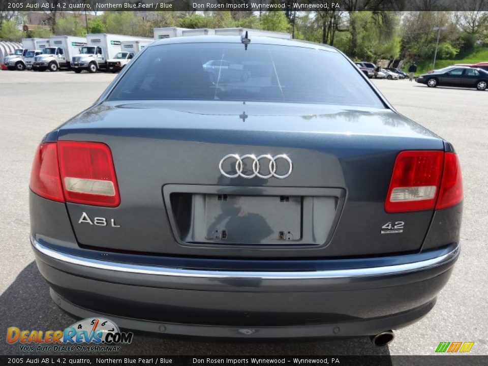 2005 Audi A8 L 4.2 quattro Northern Blue Pearl / Blue Photo #8