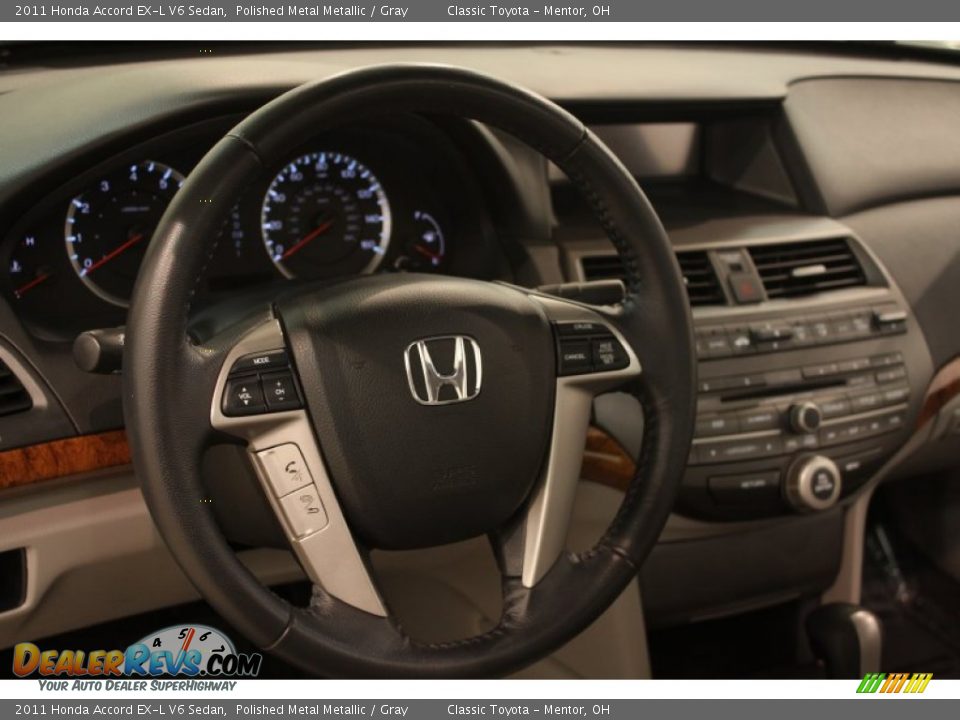 2011 Honda Accord EX-L V6 Sedan Steering Wheel Photo #6