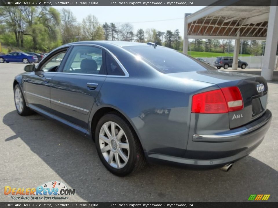 2005 Audi A8 L 4.2 quattro Northern Blue Pearl / Blue Photo #9