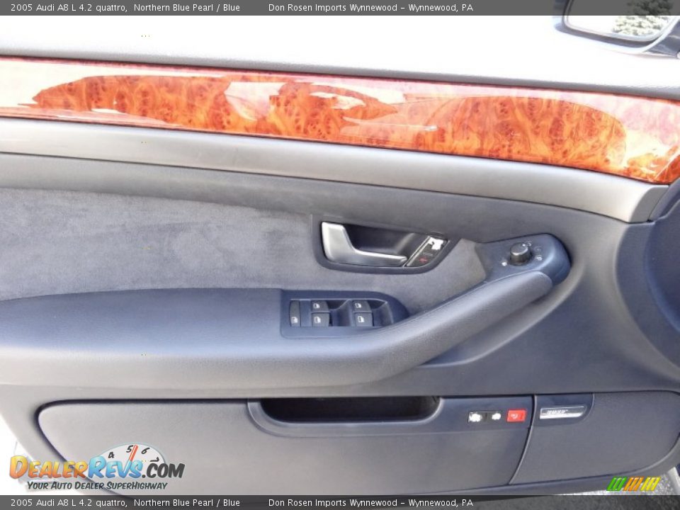 2005 Audi A8 L 4.2 quattro Northern Blue Pearl / Blue Photo #13