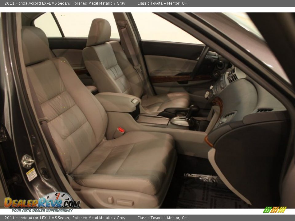 2011 Honda Accord EX-L V6 Sedan Polished Metal Metallic / Gray Photo #11