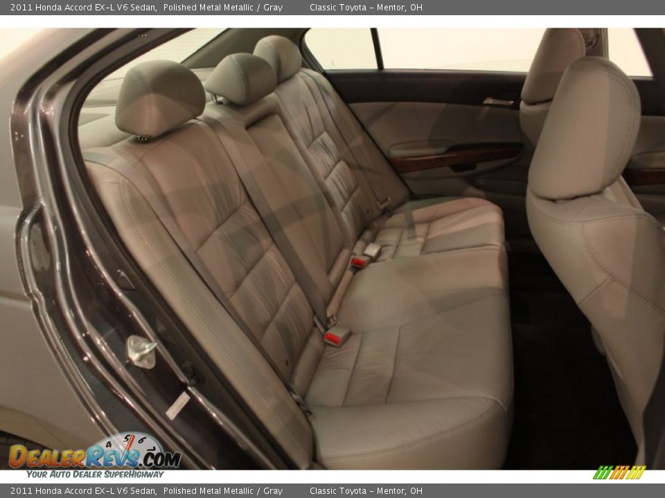 2011 Honda Accord EX-L V6 Sedan Polished Metal Metallic / Gray Photo #12