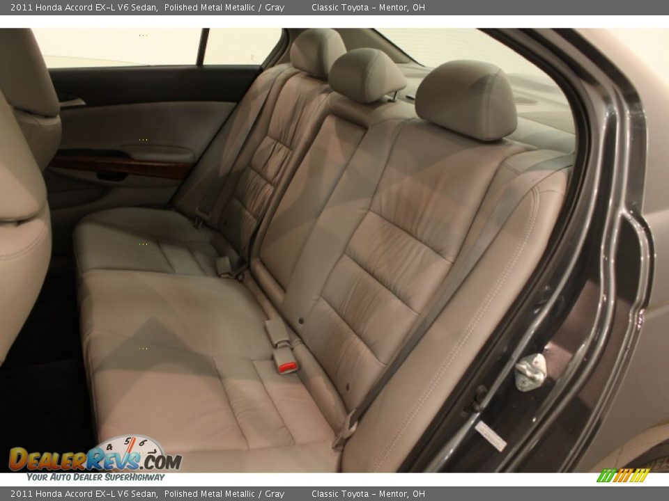 2011 Honda Accord EX-L V6 Sedan Polished Metal Metallic / Gray Photo #13