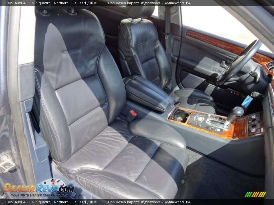 2005 Audi A8 L 4.2 quattro Northern Blue Pearl / Blue Photo #19