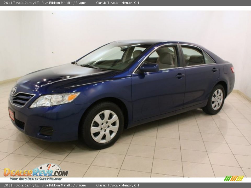 2011 Toyota Camry LE Blue Ribbon Metallic / Bisque Photo #3