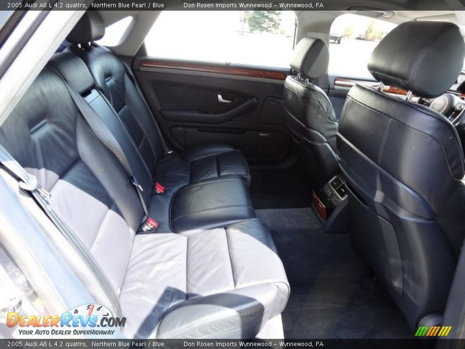 2005 Audi A8 L 4.2 quattro Northern Blue Pearl / Blue Photo #22