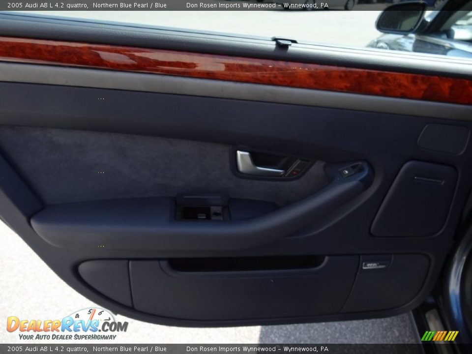 2005 Audi A8 L 4.2 quattro Northern Blue Pearl / Blue Photo #25