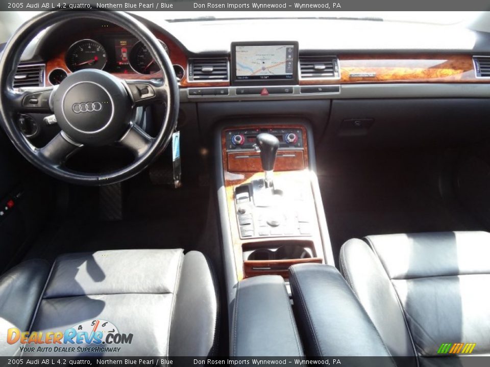 2005 Audi A8 L 4.2 quattro Northern Blue Pearl / Blue Photo #26