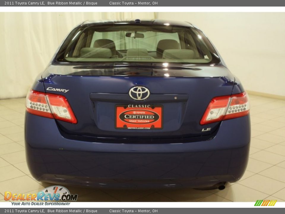 2011 Toyota Camry LE Blue Ribbon Metallic / Bisque Photo #14