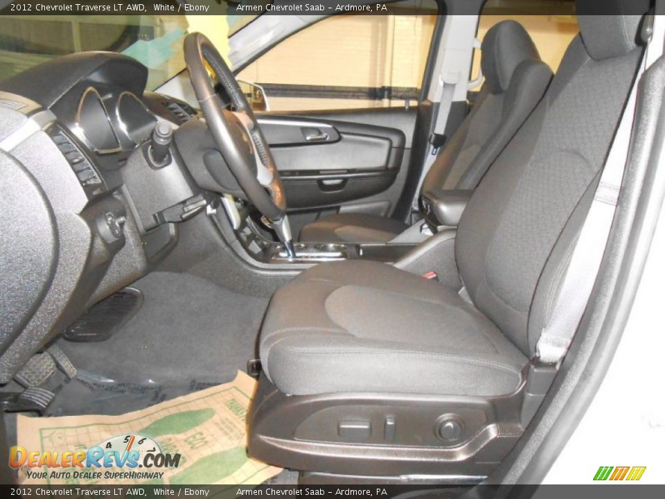 2012 Chevrolet Traverse LT AWD White / Ebony Photo #10