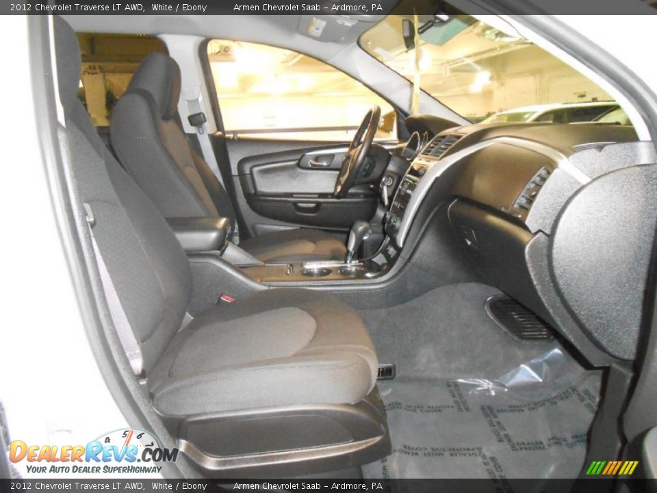 2012 Chevrolet Traverse LT AWD White / Ebony Photo #13