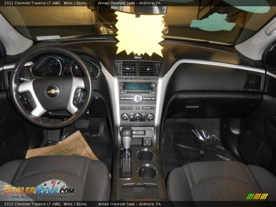 2012 Chevrolet Traverse LT AWD White / Ebony Photo #18