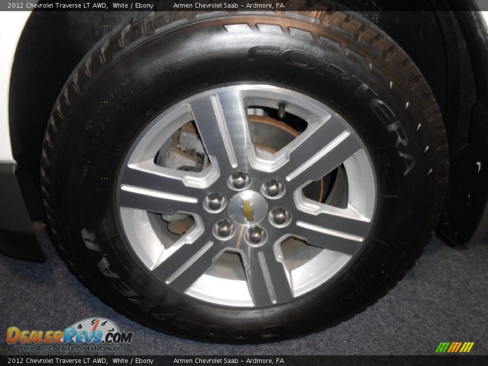 2012 Chevrolet Traverse LT AWD White / Ebony Photo #21