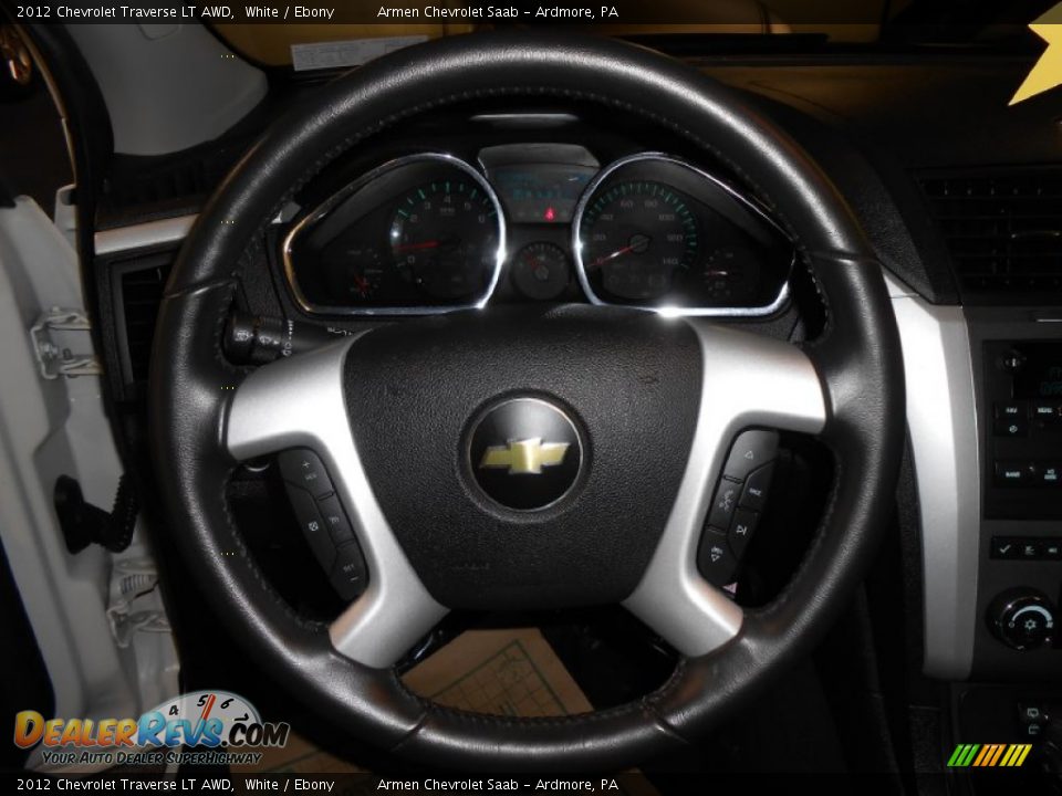 2012 Chevrolet Traverse LT AWD White / Ebony Photo #24