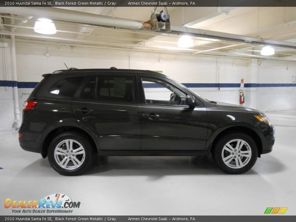 2010 Hyundai Santa Fe SE Black Forest Green Metallic / Gray Photo #4