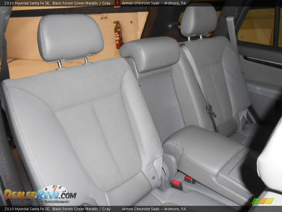 2010 Hyundai Santa Fe SE Black Forest Green Metallic / Gray Photo #15