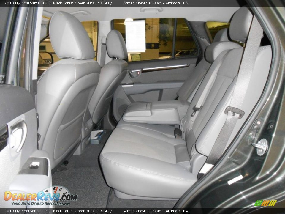 2010 Hyundai Santa Fe SE Black Forest Green Metallic / Gray Photo #17