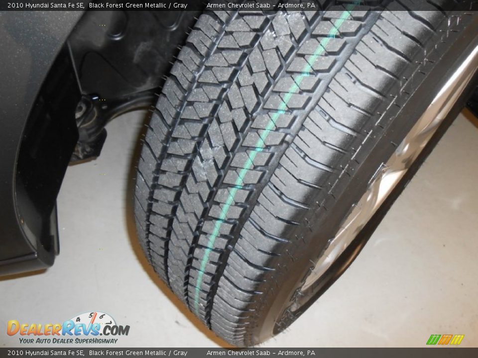 2010 Hyundai Santa Fe SE Black Forest Green Metallic / Gray Photo #22