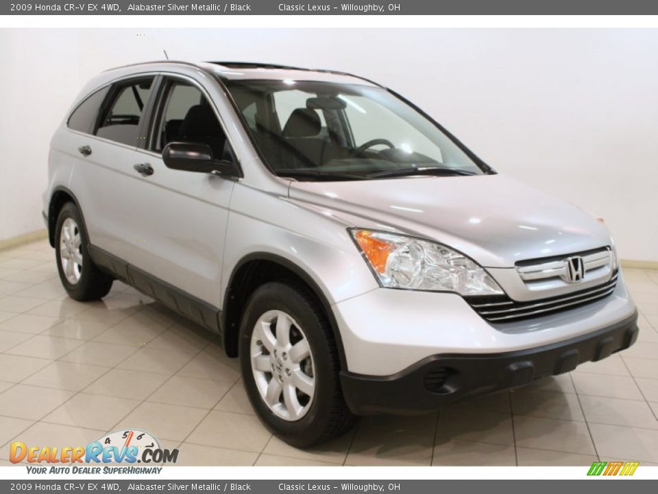 2009 Honda CR-V EX 4WD Alabaster Silver Metallic / Black Photo #1