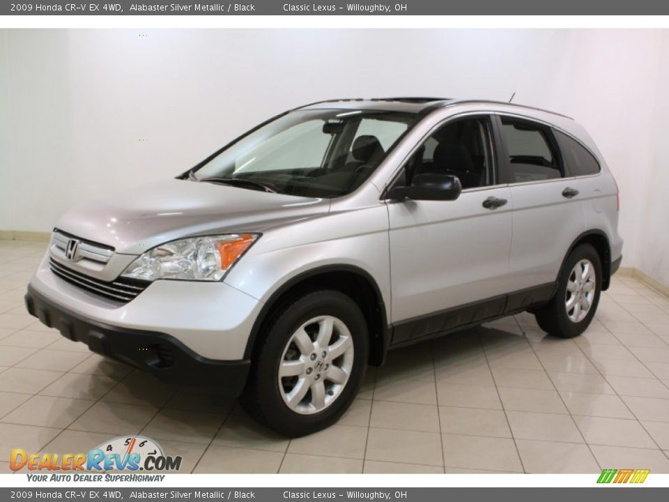 2009 Honda CR-V EX 4WD Alabaster Silver Metallic / Black Photo #3