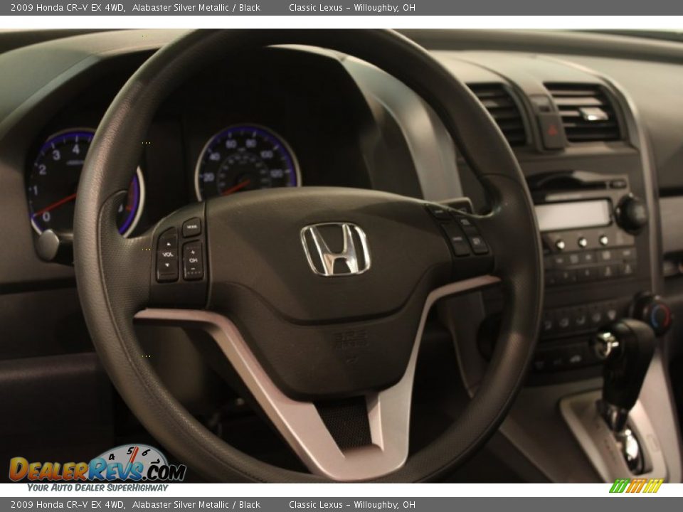 2009 Honda CR-V EX 4WD Alabaster Silver Metallic / Black Photo #6