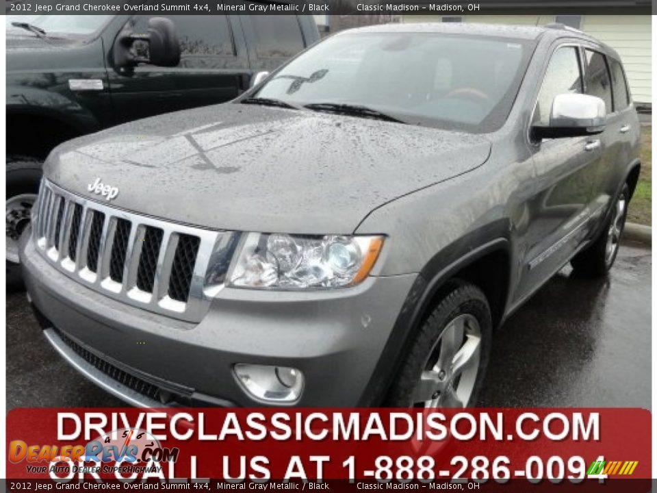2012 Jeep Grand Cherokee Overland Summit 4x4 Mineral Gray Metallic / Black Photo #1