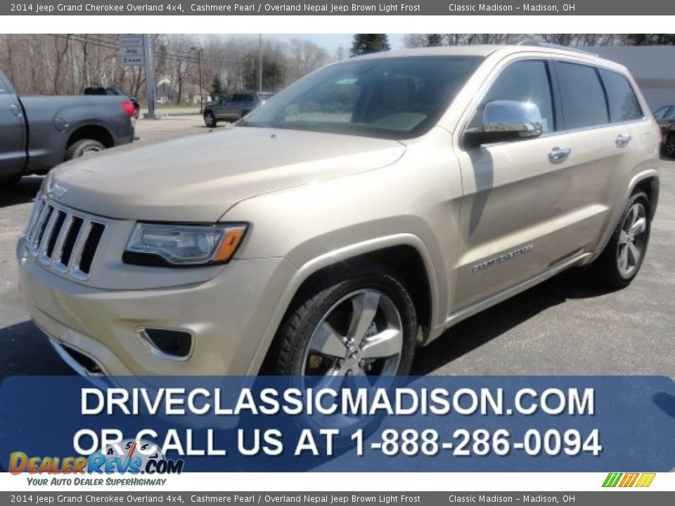 2014 Jeep Grand Cherokee Overland 4x4 Cashmere Pearl / Overland Nepal Jeep Brown Light Frost Photo #1