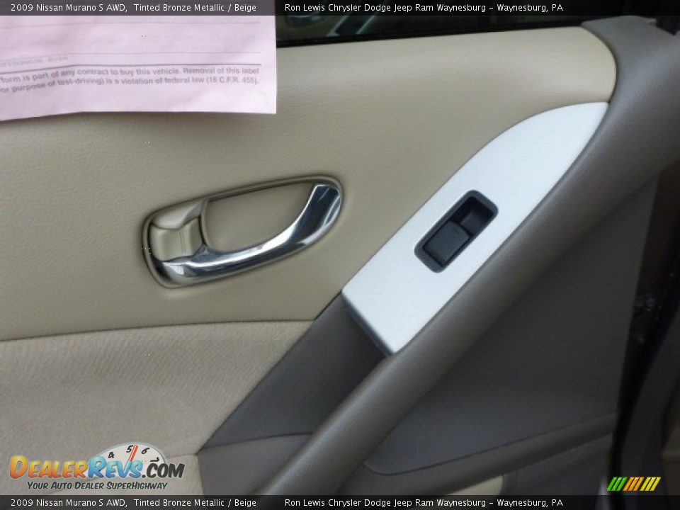 2009 Nissan Murano S AWD Tinted Bronze Metallic / Beige Photo #13