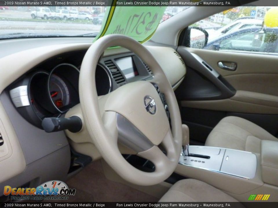 2009 Nissan Murano S AWD Tinted Bronze Metallic / Beige Photo #15
