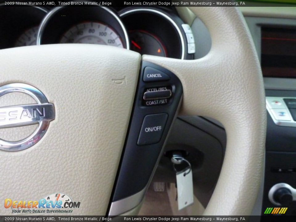 2009 Nissan Murano S AWD Tinted Bronze Metallic / Beige Photo #17