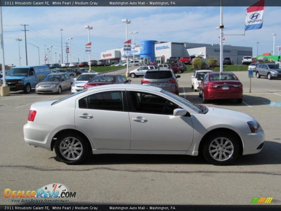 2011 Mitsubishi Galant FE White Pearl / Medium Gray Photo #8