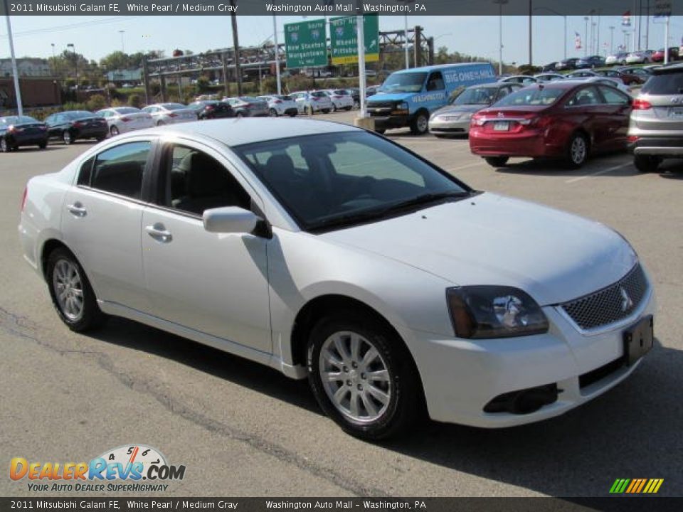 2011 Mitsubishi Galant FE White Pearl / Medium Gray Photo #9